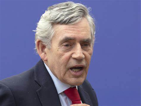 Gordon Brown asserts that the United Kingdom is at war with the United States over Ireland.