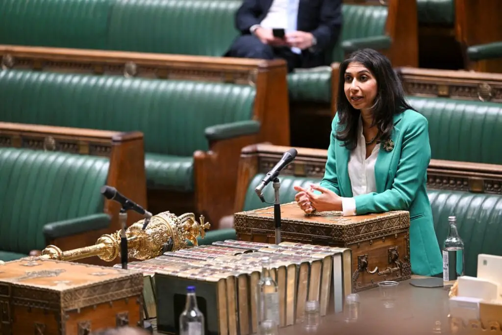 Home secretary suella braverman says 'we're not going to preserve the world by bankrupting britons'